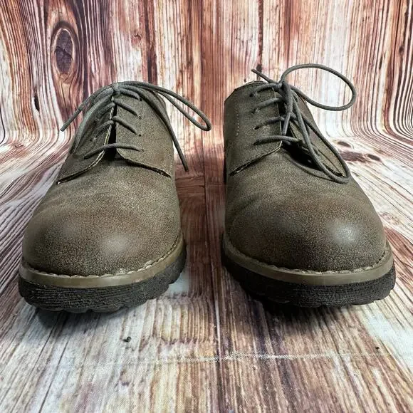 Brogues By BOC Womens Size 8 M Brown Leather Lightweight Shoes Oxfords - Picture 2 of 10
